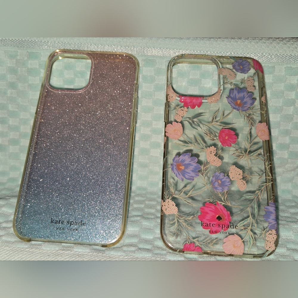Kate Spade Glitter and Floral Set Of 2 IPhone Cases
